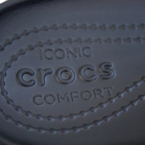 Crocs Kadee II Black Thong Sandal Comfort Slide Women's Size 11 - Picture 9 of 9